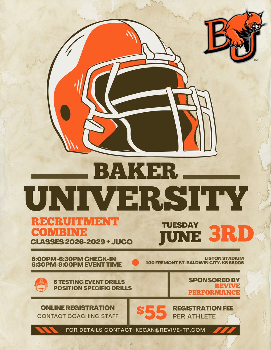 Kegan Schumann (@schumannkegan) on Twitter photo There is still time to register!
<a href="/MACBulldogsFB/">McPherson Football</a> May 24th
<a href="/BakerU_Football/">Baker University Football</a> June 3rd
Both are ALMOST FULL! Open to '26s '27s '28s and Juco
<a href="/MarketAthletes/">Market Athletes</a> & <a href="/KSScoutDeck/">DeckScoutKS</a> will be in attendance at both and want to share your story!
Dm coaches and get registered! There is still time to register!
<a href="/MACBulldogsFB/">McPherson Football</a> May 24th
<a href="/BakerU_Football/">Baker University Football</a> June 3rd
Both are ALMOST FULL! Open to '26s '27s '28s and Juco
<a href="/MarketAthletes/">Market Athletes</a> & <a href="/KSScoutDeck/">DeckScoutKS</a> will be in attendance at both and want to share your story!
Dm coaches and get registered!