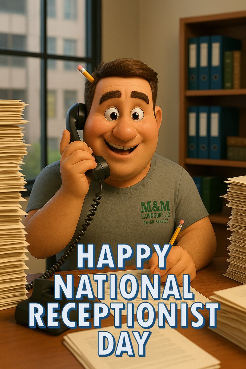 MMLand08232's tweet image. TO THE WORKERS BEHIND THE DESK, HERES TO YOUR HARD WORK AND CUSTOMER SERVICE SKILLS #receptionistday #mmlandscaping #lawncare #lawn #grass #flowers