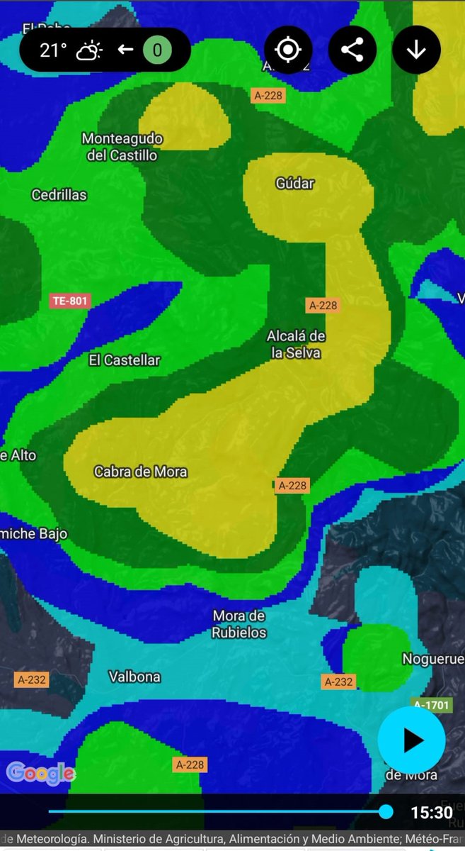 Manolo Sabater (@meteoibericosur) on Twitter photo #tormenta descargando con ganas por #AlcaládelaSelva . 4,4 litros hasta ahora
<a href="/AEMET_Aragon/">AEMET_Aragón</a> <a href="/eltiempo_atv/">Aragón TV El Tiempo</a> <a href="/meteo_aragon/">Meteo Aragón</a> <a href="/ElTiempo_tve/">El Tiempo en TVE</a> <a href="/ElTiempoes/">Eltiempo.es</a> <a href="/ElTiempoA3/">El Tiempo de Antena 3</a> <a href="/lasextameteo/">La Sexta Meteo</a> <a href="/molinerclemente/">Sergio Moliner Clemente</a> <a href="/TurismoGudarJav/">TurismoGudarJavalamb</a> <a href="/CarlosDezaDeza/">Carlos Deza</a> <a href="/pobino/">cesar</a> #tormenta descargando con ganas por #AlcaládelaSelva . 4,4 litros hasta ahora
<a href="/AEMET_Aragon/">AEMET_Aragón</a> <a href="/eltiempo_atv/">Aragón TV El Tiempo</a> <a href="/meteo_aragon/">Meteo Aragón</a> <a href="/ElTiempo_tve/">El Tiempo en TVE</a> <a href="/ElTiempoes/">Eltiempo.es</a> <a href="/ElTiempoA3/">El Tiempo de Antena 3</a> <a href="/lasextameteo/">La Sexta Meteo</a> <a href="/molinerclemente/">Sergio Moliner Clemente</a> <a href="/TurismoGudarJav/">TurismoGudarJavalamb</a> <a href="/CarlosDezaDeza/">Carlos Deza</a> <a href="/pobino/">cesar</a>