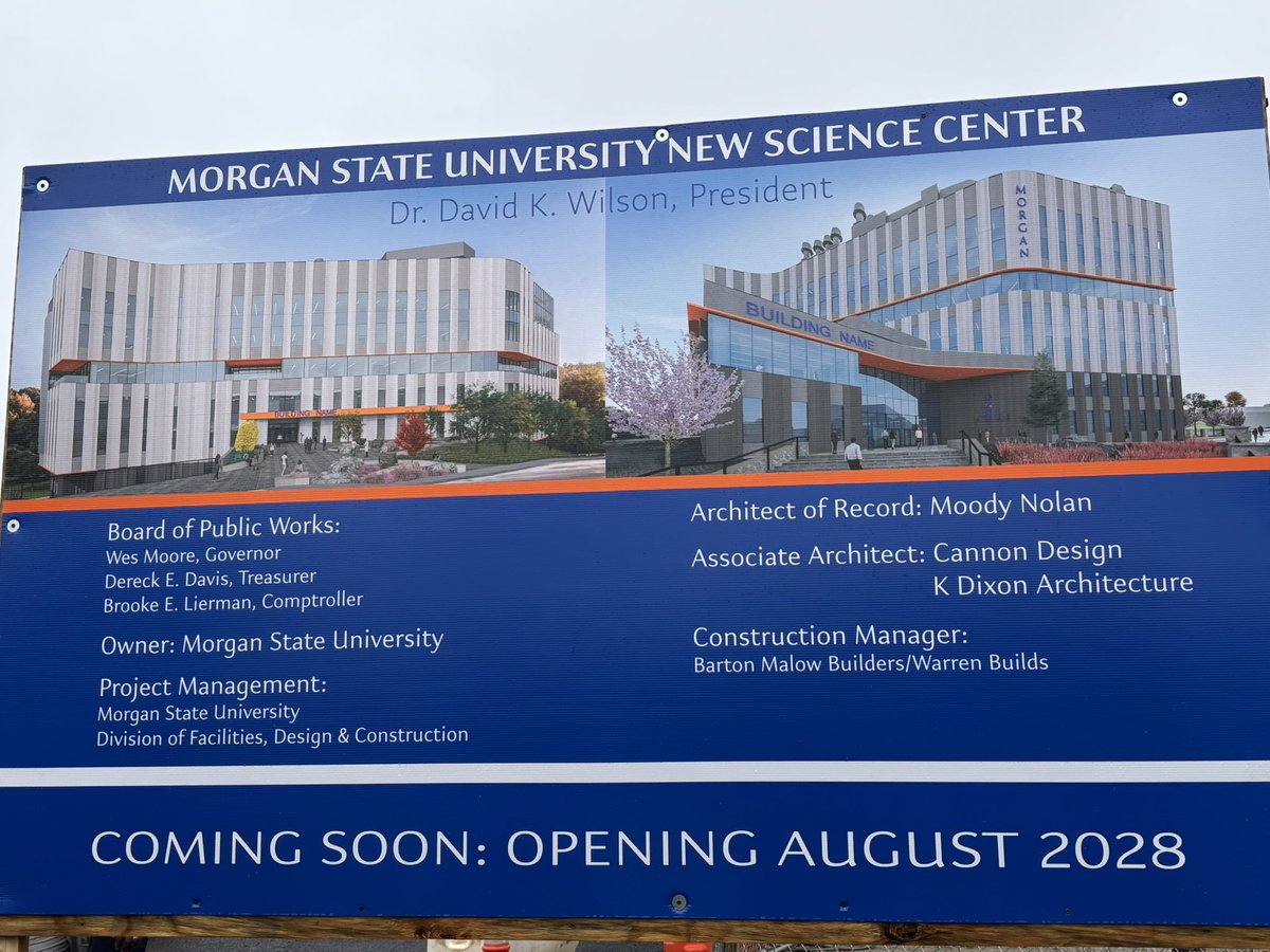 There’s something BIG happening on the campus of Morgan State this morning. 👷🏿
