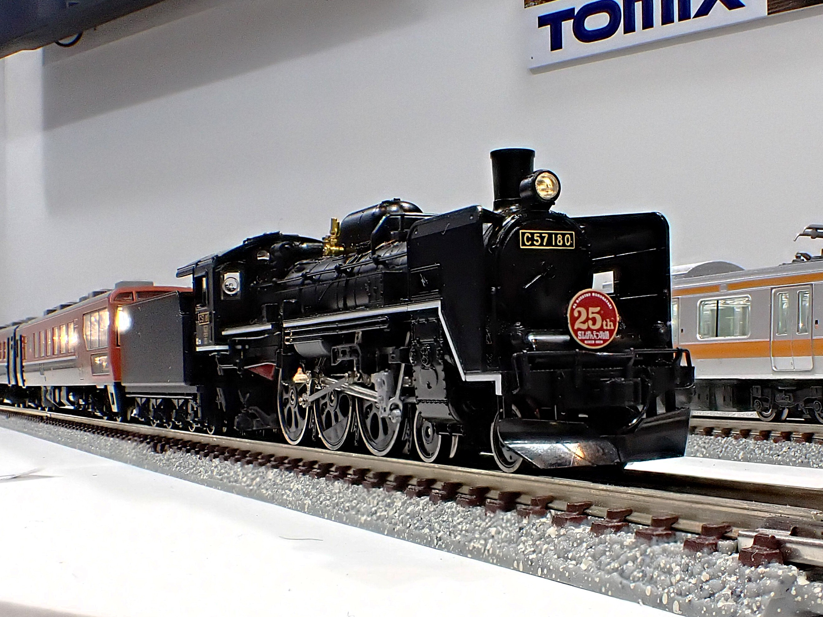 トミックス C57形蒸気機関車（180号機 ) ばんえつ物語・オコジョ展望車 Nゲージ】 TOMIX SLばんえつ物語 C57形180号機 + オコジョ編成