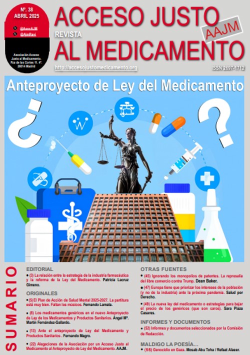 AjmRevista's tweet image. Publicado📚nº 3️⃣8️⃣acortar.link/QHA0d7 de
@AjmRevista dedicado al Anteproyecto de Ley del Medicamento, con 📃editorial de 👉 Patricia Lacruz y artículos 📄 de 👉 @LamataF, Ángel Mª Martín, Fernando Magro y @AsocAJM @SoledadCabezon @g_zalona