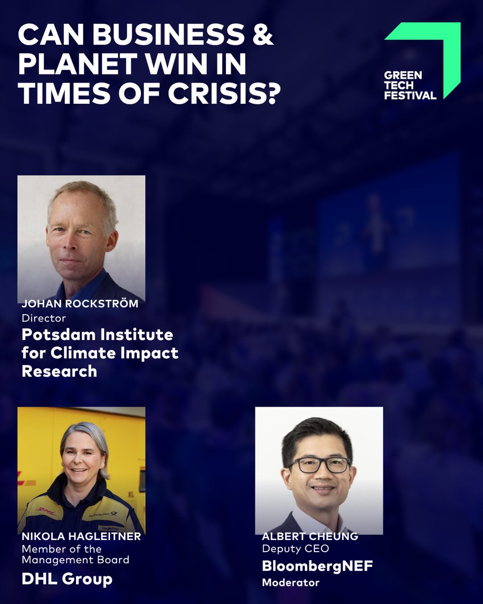 GREENTECH FESTIVAL (@greentech_fest) on Twitter photo 🌍 Must-see at #GTF2025: Can Business & Planet Win in Times of Crisis?
Join <a href="/jrockstrom/">Johan Rockström</a>, Nicola Hagleitner, and Albert Cheung as they explore how to turn sustainability visions into real-world action – and what it takes to implement sustainable transformation at scale. 🌍 Must-see at #GTF2025: Can Business & Planet Win in Times of Crisis?
Join <a href="/jrockstrom/">Johan Rockström</a>, Nicola Hagleitner, and Albert Cheung as they explore how to turn sustainability visions into real-world action – and what it takes to implement sustainable transformation at scale.