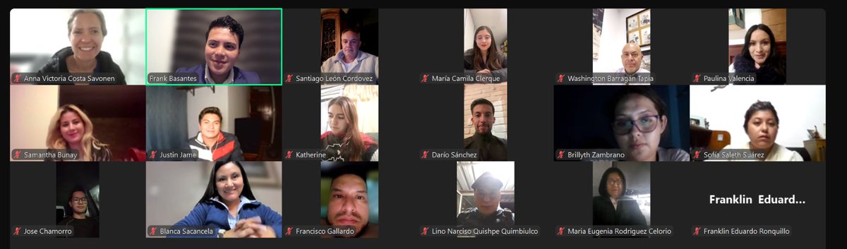 ✨ ¡Éxito total en nuestra jornada de formación virtual!

Ayer abordamos un tema fundamental:  Liderazgo político, ética y transparencia en el Ecuador 🇪🇨Gracias a nuestros ponentes invitados <a href="/FrankBasantes/">Frank Basantes Feijoo</a>  y <a href="/abcorderoc/">Ana BeIen Cordero</a>  por compartir su experiencia y visión.

<a href="/LassoGuillermo/">Guillermo Lasso</a>
