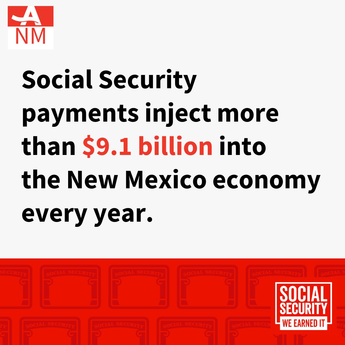 This year, Social Security turns 90. Social Security isn’t just a vital source of income for thousands of New Mexicans, it also plays a critical role in our state’s economy. This anniversary is an opportunity to protect it.  Take the pledge at spr.ly/6011NZJU3 #WeEarnedIt