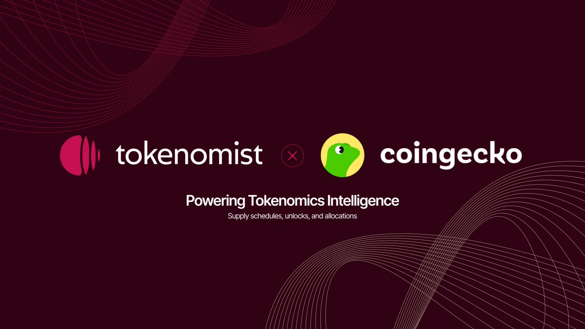 Tokenomist_ai's tweet image. We're bringing tokenomics intelligence to the masses 🚀
@coingecko is now showing tokenomics data for 400+ top tokens
powered by Tokenomist
Coingecko users can now:
✅ View token allocation charts
✅ Track supply emission schedules
Explore more at coingecko.com/en/highlights/…