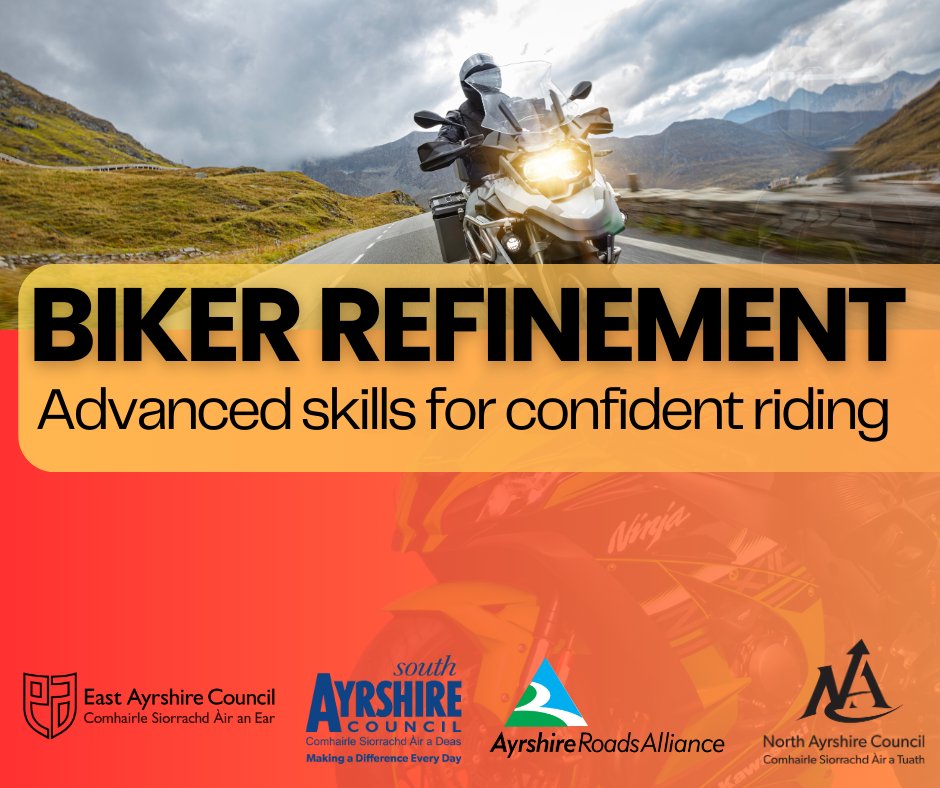Ayrshire Roads Alliance (@ayrshireroads) on Twitter photo Advance your biking skills at our popular Biker Refinement event run in partnership with <a href="/roadsafetyNAC/">North Ayrshire Road Safety</a>
Sunday 18 May | Riverside Building & Car Park | Ayrshire College | Ayr
10am to 4pm - £20 including lunch - orlo.uk/aq5uL
<a href="/EastAyrshire/">East Ayrshire</a> <a href="/southayrshire/">South Ayrshire Council</a> Advance your biking skills at our popular Biker Refinement event run in partnership with <a href="/roadsafetyNAC/">North Ayrshire Road Safety</a>
Sunday 18 May | Riverside Building & Car Park | Ayrshire College | Ayr
10am to 4pm - £20 including lunch - orlo.uk/aq5uL
<a href="/EastAyrshire/">East Ayrshire</a> <a href="/southayrshire/">South Ayrshire Council</a>