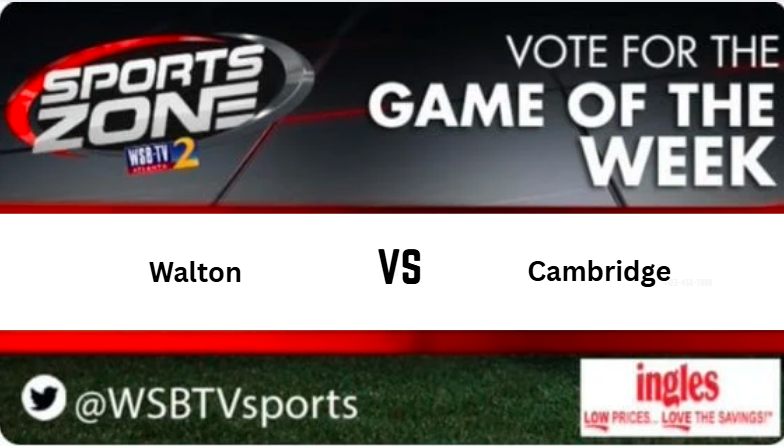 WSB-TV sports (@wsbtv_) on Twitter photo Spring Game
<a href="/WaltonRecruits/">Walton(GA)Recruiting</a> vs <a href="/CHSBears_FB/">Cambridge HS Football</a>
Thursday, May 15 @ 7:00pm.
Watch Here: s.id/wsb-tv
<a href="/fcoach29/">Kevin Horne</a> <a href="/WHSRaiderFans/">WaltonHS(GA)Athletes</a> <a href="/CoachJones_CHS/">Tyler Jones</a> <a href="/CoachMorgan63/">Blake Morgan</a> <a href="/Brycebaylor64/">Bryson Miles Baylor</a> <a href="/Coach_Rowling/">Henry Rowling</a> <a href="/HardwickDrew07/">Drew Hardwick</a> <a href="/CoachDeWeese/">Pete DeWeese</a> Spring Game
<a href="/WaltonRecruits/">Walton(GA)Recruiting</a> vs <a href="/CHSBears_FB/">Cambridge HS Football</a>
Thursday, May 15 @ 7:00pm.
Watch Here: s.id/wsb-tv
<a href="/fcoach29/">Kevin Horne</a> <a href="/WHSRaiderFans/">WaltonHS(GA)Athletes</a> <a href="/CoachJones_CHS/">Tyler Jones</a> <a href="/CoachMorgan63/">Blake Morgan</a> <a href="/Brycebaylor64/">Bryson Miles Baylor</a> <a href="/Coach_Rowling/">Henry Rowling</a> <a href="/HardwickDrew07/">Drew Hardwick</a> <a href="/CoachDeWeese/">Pete DeWeese</a>
