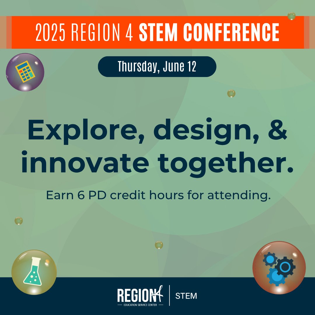 Region4Science's tweet image. The #R4STEMCon agenda is live!

Get ready for hands-on learning with 30 breakout sessions on robotics, immersive tech, toy adaptation, AI in STEM, &amp;amp; more. Plus, connect with vendors and leave with fresh ideas—&amp;amp; maybe a prize!

🔗bit.ly/R4STEMCon