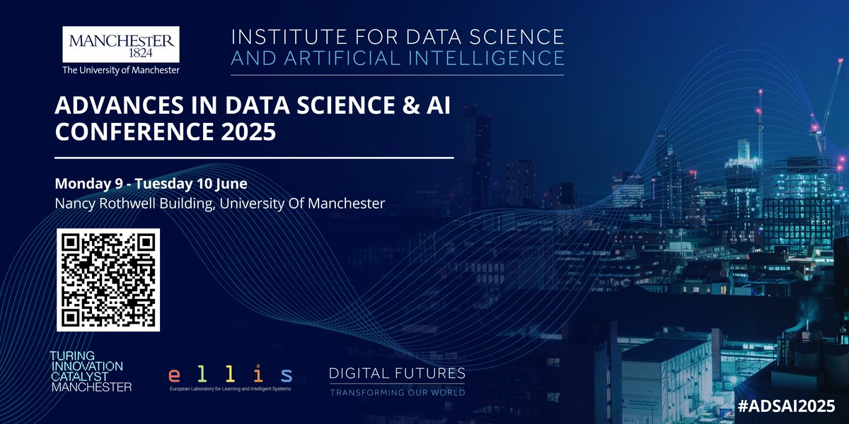 Digital Futures UoM (@digitaluom) on Twitter photo Where AI meets industry #ADSAI2025 connects startups, policy, academia & tech to solve real-world problems. Let’s build the future together.
🎟️ tinyurl.com/yurknk7y
<a href="/Duncanivison/">Duncan Ivison</a> <a href="/samikaski/">Samuel Kaski</a> <a href="/TheJohnRylands/">John Rylands Research Institute and Library</a> <a href="/uomhums/">UoM Humanities</a> <a href="/UoMGraphene/">The University of Manchester Graphene</a> <a href="/UoMPankhurst/">Christabel Pankhurst Institute UoM</a> <a href="/law_uom/">UoM Law</a> <a href="/UoMPolicy/">Policy@Manchester</a> @uomdigilab Where AI meets industry #ADSAI2025 connects startups, policy, academia & tech to solve real-world problems. Let’s build the future together.
🎟️ tinyurl.com/yurknk7y
<a href="/Duncanivison/">Duncan Ivison</a> <a href="/samikaski/">Samuel Kaski</a> <a href="/TheJohnRylands/">John Rylands Research Institute and Library</a> <a href="/uomhums/">UoM Humanities</a> <a href="/UoMGraphene/">The University of Manchester Graphene</a> <a href="/UoMPankhurst/">Christabel Pankhurst Institute UoM</a> <a href="/law_uom/">UoM Law</a> <a href="/UoMPolicy/">Policy@Manchester</a> @uomdigilab