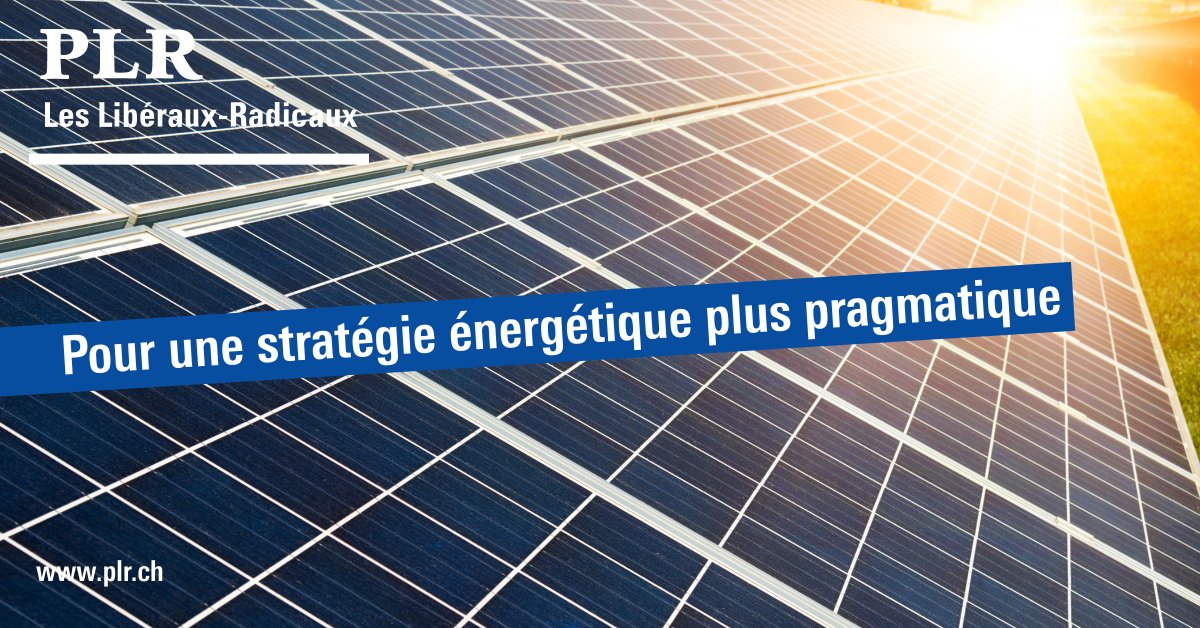 🔌 La Suisse, sa population et ses PME ont besoin d’un approvisionnement électrique sûr, abordable et durable.

Le PLR demande que l'énergie nucléaire sûre et neutre en CO2, soit autorisée en complément de l'énergie solaire, hydraulique et éolienne.

Communiqué de presse :