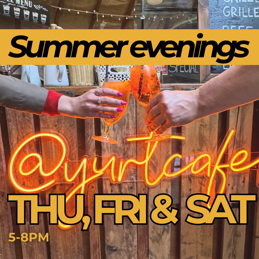 Don’t miss our summer evenings at the Yurt this weekend!
Delicious bites and drinks so good, you’ll be saying “just one more!” 🍻
Thu-Sat 5-8pm