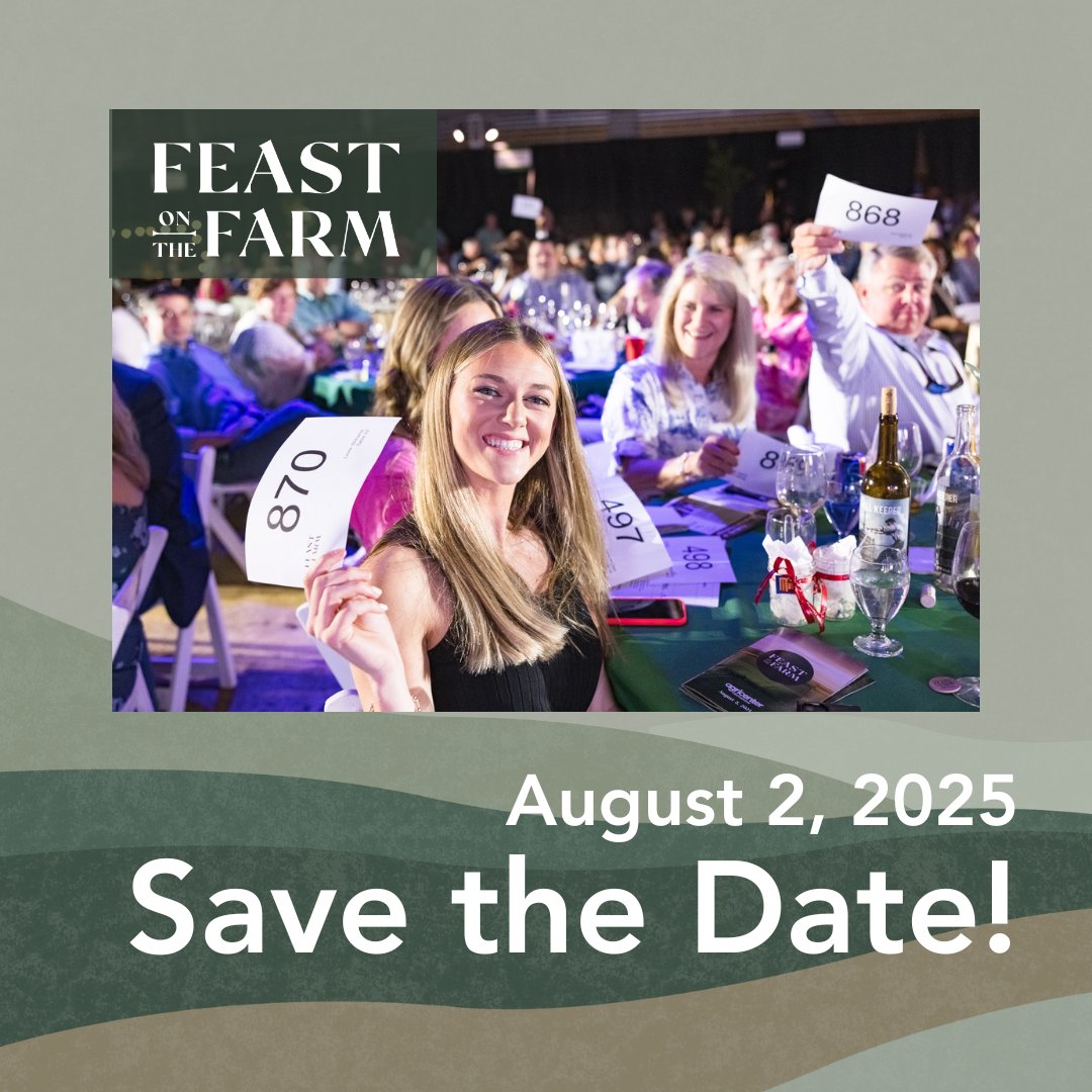 ✨ Save the Date! ✨
Feast on the Farm returns Saturday, August 2 — our biggest night of the year!
Enjoy local food, auctions, music, dancing — and all to support ag education in the Mid-South.

📍 Get tickets➡agricenter.org/feast! 

#Agricenter #FeastontheFarm