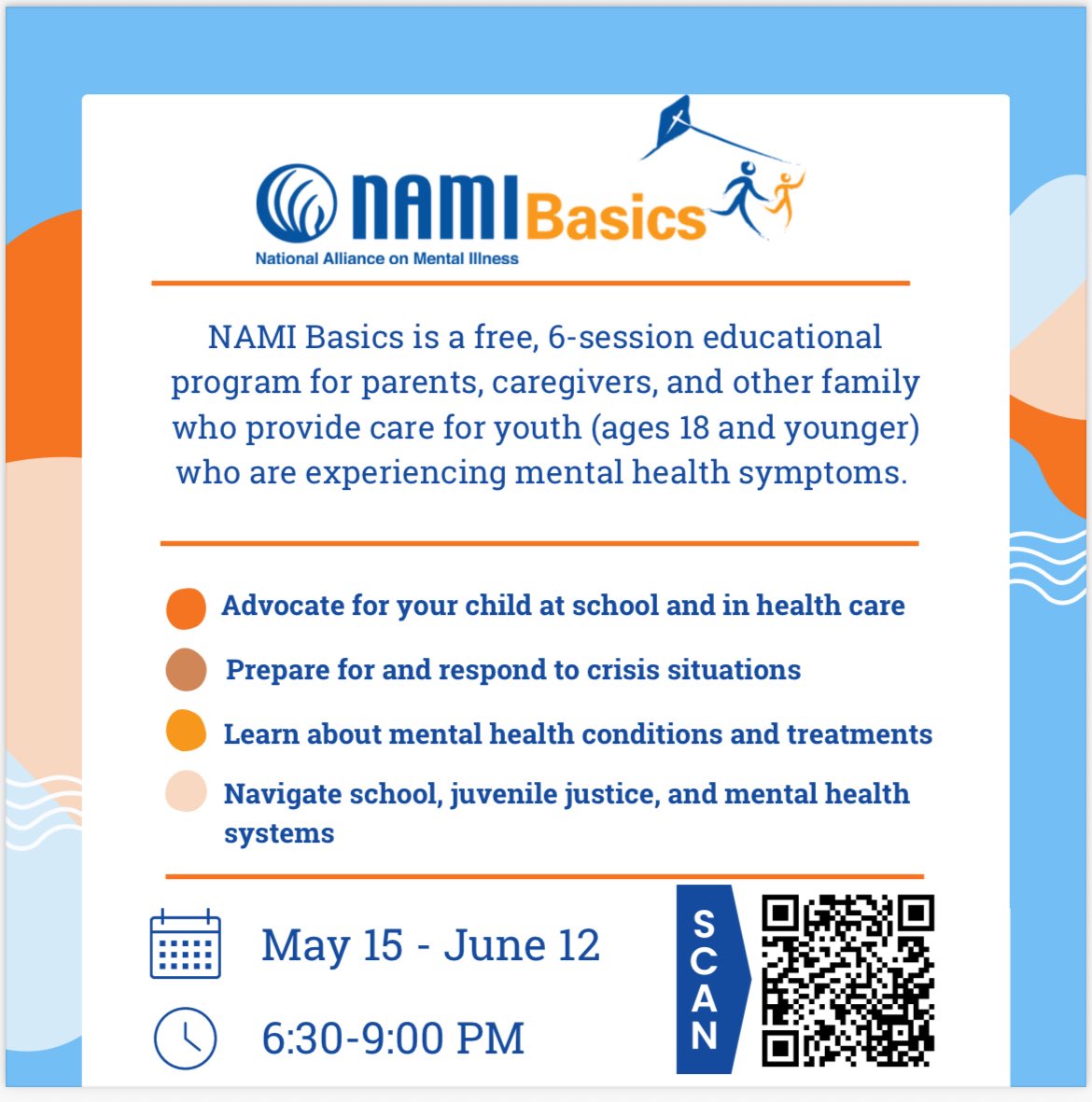 CSL_BelPreElem's tweet image. Here’s another resource that supports families. Starting soon. More info on their website. namimc.org