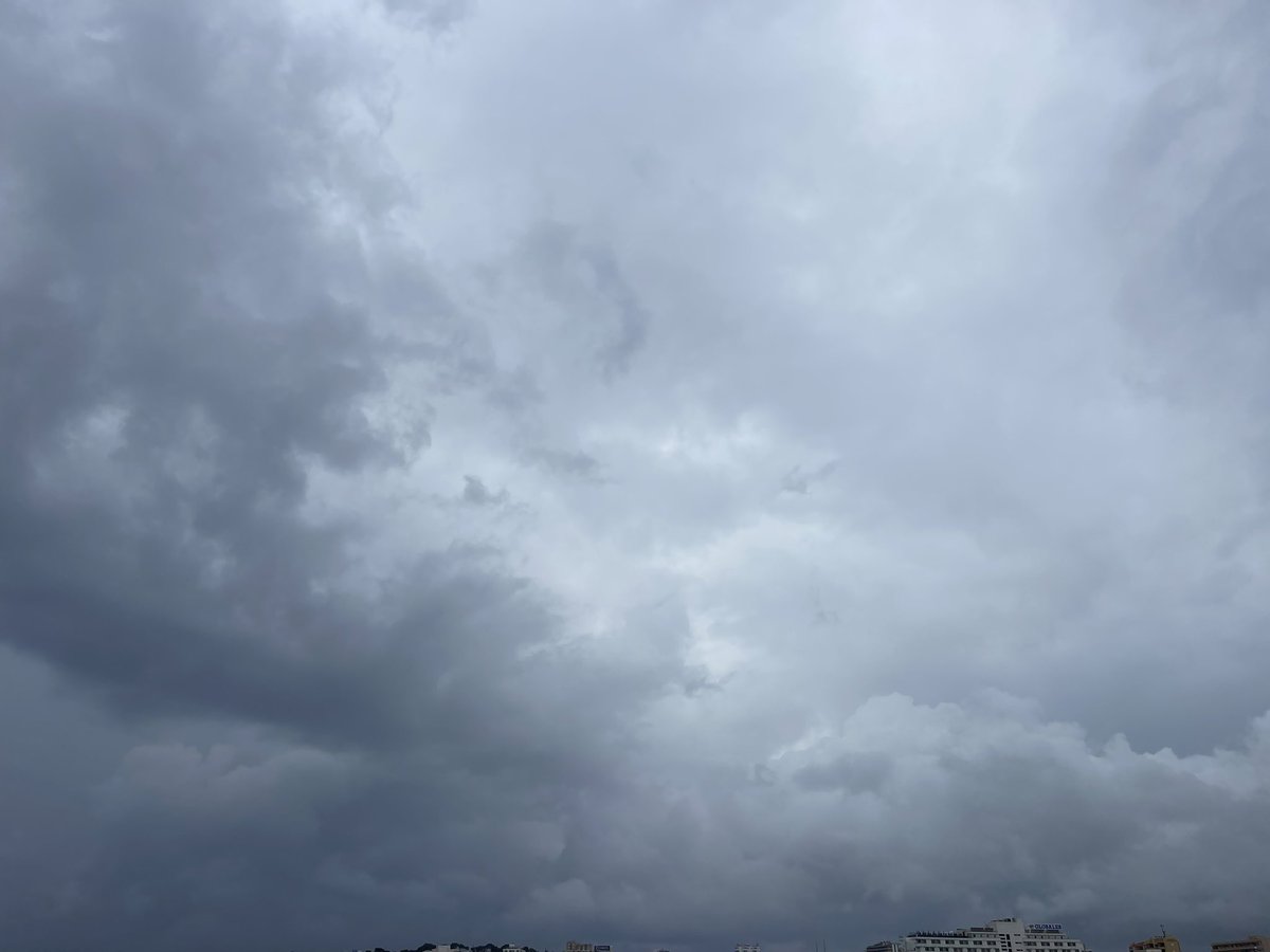 Penultimate  day of my Holiday in Mallorca - back home to Bournemouth Thursday evening - storm Clouds gathering in the Bay of Palma  this Wednesday lunchtime
