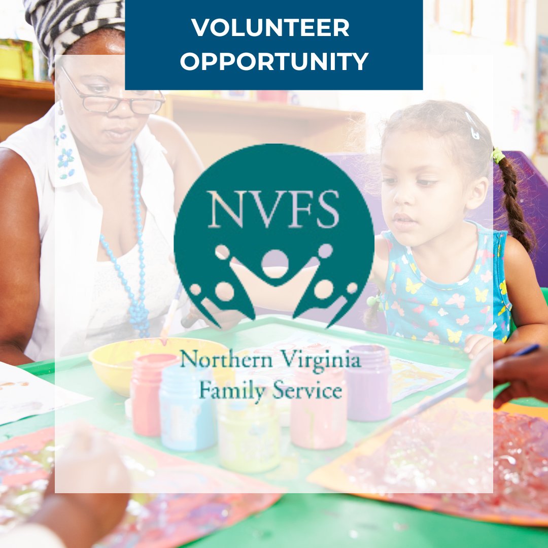 Volunteer opportunity: Northern Virginia Family Service is seeking Head Start Classroom Volunteers to help with activities for 3-5 year olds. connect.volunteerarlington.org/need/detail/?n…