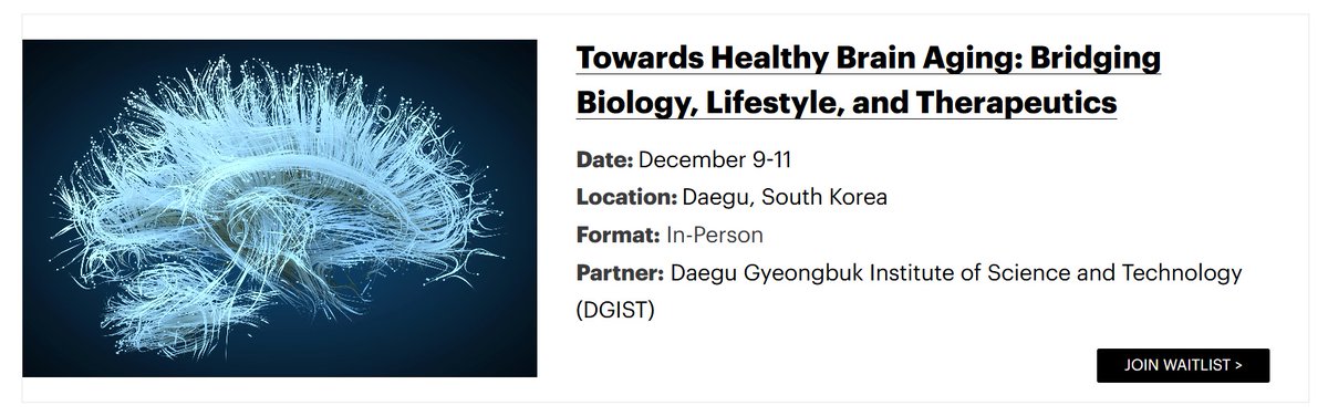 Nature Aging (@natureaging) on Twitter photo Join us, <a href="/NatureNeuro/">Nature Neuroscience</a> and <a href="/NatMetabolism/">Nature Metabolism</a> in Daegu, South Korea, Dec 9-11 for a Nature Conference on brain aging: Towards Healthy Brain Aging: Bridging Biology, Lifestyle, and Therapeutics, in partnership with DGIST - natureconferences.streamgo.live/towards-health… Join us, <a href="/NatureNeuro/">Nature Neuroscience</a> and <a href="/NatMetabolism/">Nature Metabolism</a> in Daegu, South Korea, Dec 9-11 for a Nature Conference on brain aging: Towards Healthy Brain Aging: Bridging Biology, Lifestyle, and Therapeutics, in partnership with DGIST - natureconferences.streamgo.live/towards-health…
