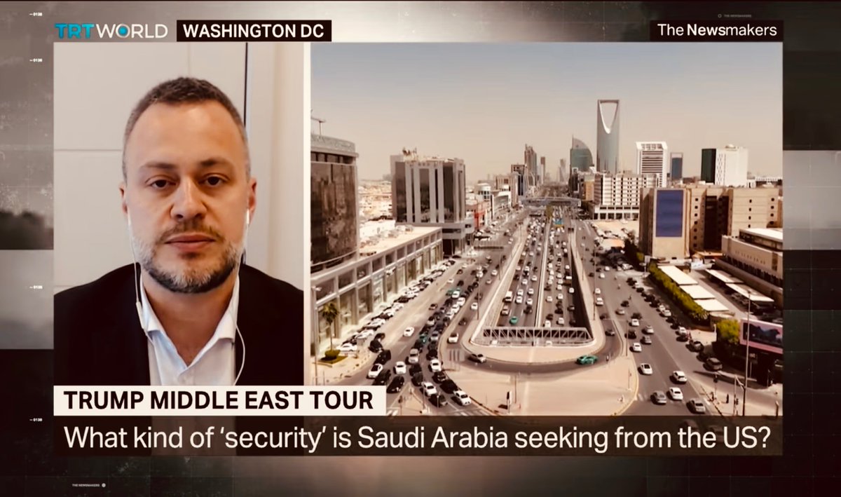 GulfStateAnalyt's tweet image. Our CEO @GiorgioCafiero was recently on @AlarabyTV, @DeutscheWelle, @SkyTG24, and @trtworld’s @The_Newsmakers discussing #Trump’s Gulf tour.