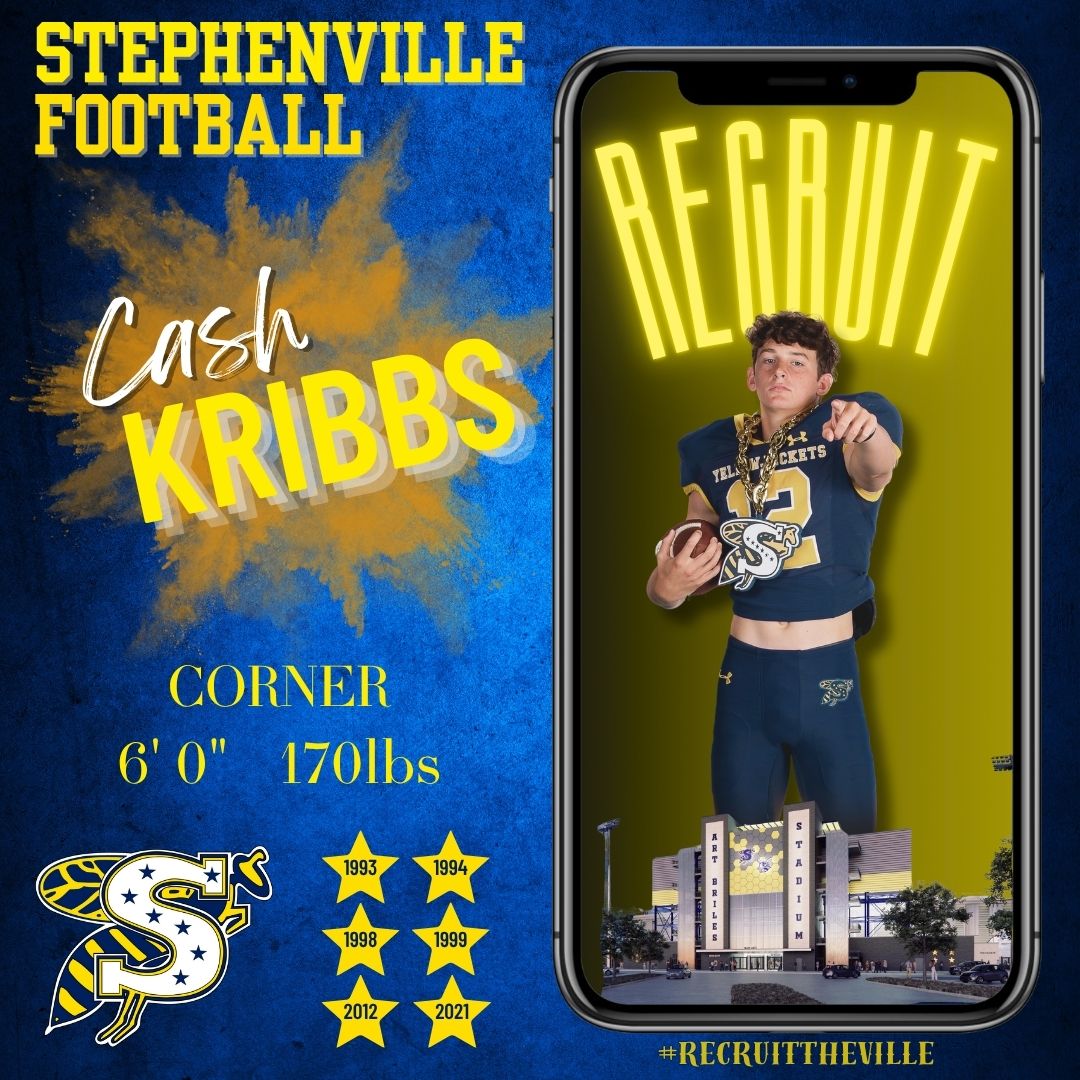 Cash Kribbs is our c/o '26 Corner that is a punishing edge force on run and a ball hawk in the air.

- 2 year Varsity starter
- All-District selection

hudl.com/v/2QSnuQ