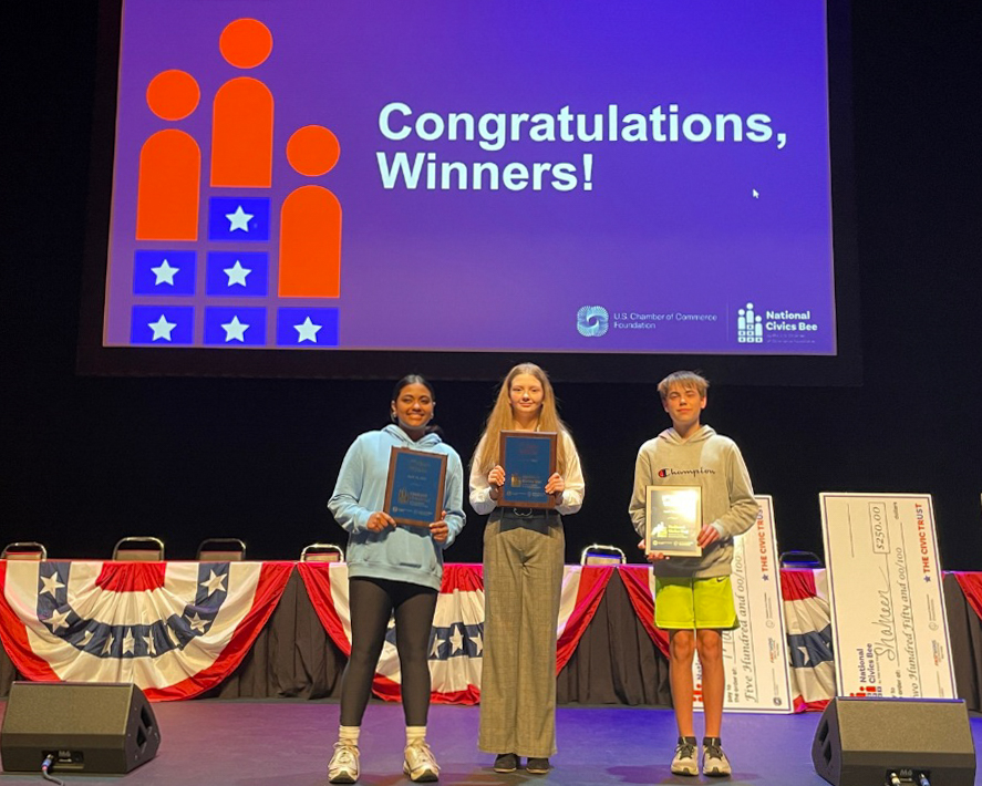 bvschools's tweet photo. During the regularly scheduled May Board of Education meeting, several students and staff were celebrated for their recent achievements:

🍎 @BVA229's Jennifer Freestone was recognized at the BOE meeting with an Excellence in Education Award.

🏆 @bvhs_tigers' Trisha Rastogi and @westjags' Kripa Gauba were named the recipients of the first-ever @zeroreasonswhy_ scholarship. This scholarship honors two graduating teen council members who have shown exceptional commitment to teen mental health advocacy.

🔤 Three Blue Valley eighth graders earned top honors at the Johnson County qualifier for the 2025 National Civics Bee: 1) @PSMSBV's Madeleine Stewart, 2) @OMSKnights' Shahreen Alam and 3) Leawood Middle’s Jack Helgesen.

📸: Zero Reasons Why, Overland Park Chamber of Commerce