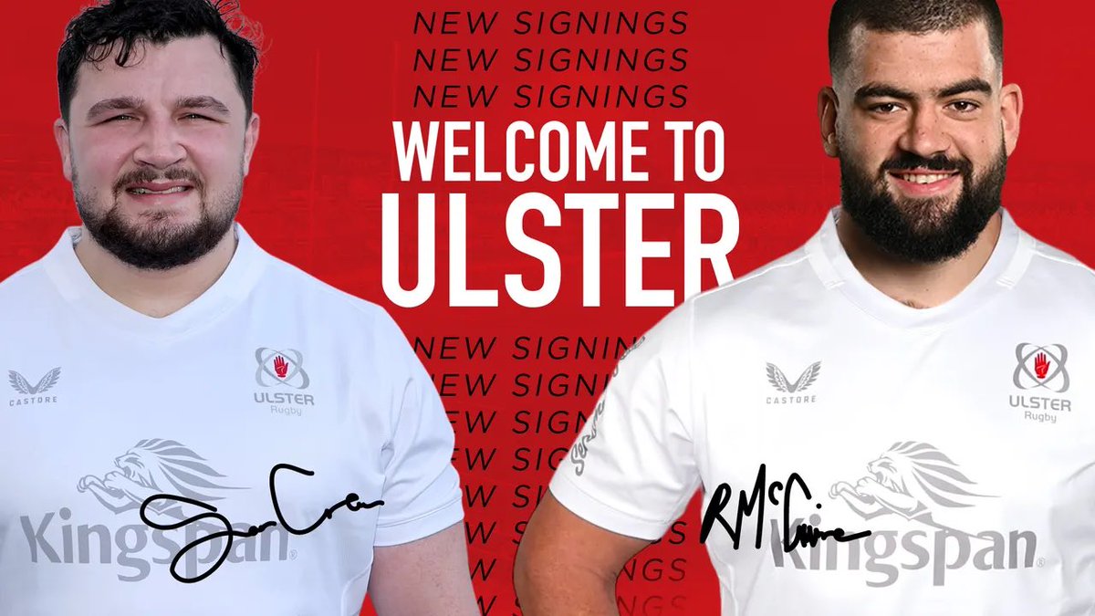 Ulster have confirmed the signing of Saracens LHP Sam Crean and Leinster THO Rory McGuire

Crean had a period as an injury joker at the province, while McGuire has been linked for some time now

Two decent signings in positions of need