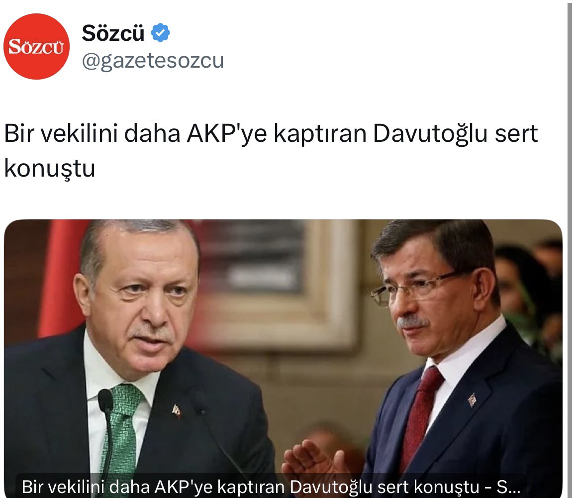 Bir vekilini daha Ak Parti’ye kaptıran Davutoğlu değil CHP. Haydan gelen huya gider