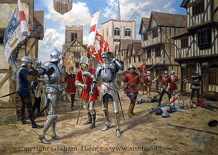 22 May 1455. !st Battle of St Albans
Traditionally seen as the first battle of the Wars of the Roses, a victory for Richard, Duke of York and his Neville allies. Amongst the dead are York's rival Edmund Beaufort, 2nd Duke of Somerset
More details at 'Battlefields Hub' in our bio