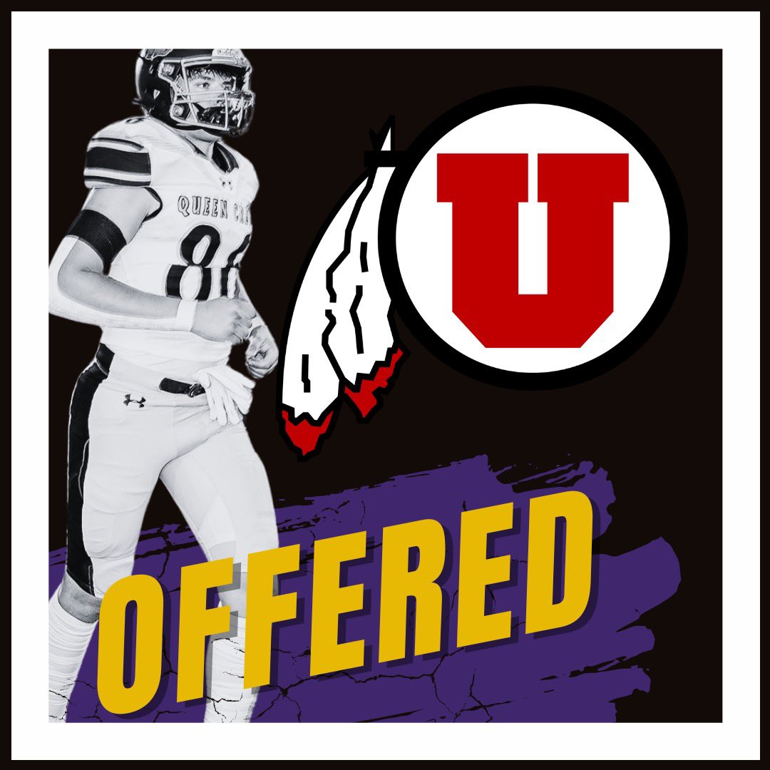 I want to thank <a href="/FWhittinghamJr/">Fred Whittingham Jr.</a> for  the offer to play football <a href="/Utah_Football/">Utah Football</a> 
<a href="/QC_football/">Queen Creek Football</a> <a href="/TSchureman/">Travis Schureman</a> <a href="/CoachHowardQC/">Scott Howard</a> <a href="/QCHS_Athletics/">QCHSAthletics</a> <a href="/KyleMorgan_XOS/">Kyle Morgan CATAPULT Southwest Regional Scout</a> <a href="/BlairAngulo/">Blair Angulo</a> <a href="/BrandonHuffman/">Brandon Huffman</a> 
<a href="/CodyTCameron/">Cody Cameron</a>