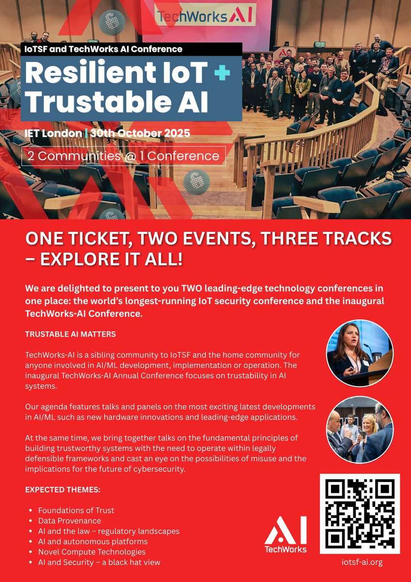 TechWorks - The UK's Deep Tech Hub (@techworkshub) on Twitter photo ๐ข๐ก๐ ๐ง๐๐๐๐๐ง, ๐ง๐ช๐ข ๐๐ฉ๐๐ก๐ง๐ฆ, ๐ง๐๐ฅ๐๐ ๐ง๐ฅ๐๐๐๐ฆ - ๐๐ซ๐ฃ๐๐ข๐ฅ๐ ๐๐ง ๐๐๐ ๐
Date:ย ๐ง๐ต๐๐ฟ๐๐ฑ๐ฎ๐ ๐ฏ๐ฌ๐๐ต ๐ข๐ฐ๐๐ผ๐ฏ๐ฒ๐ฟ ๐ฎ๐ฌ๐ฎ๐ฑ ๐
Location:ย ๐๐๐ง, ๐๐ผ๐ป๐ฑ๐ผ๐ป ๐
iotsf-ai.org ๐ป ๐ข๐ก๐ ๐ง๐๐๐๐๐ง, ๐ง๐ช๐ข ๐๐ฉ๐๐ก๐ง๐ฆ, ๐ง๐๐ฅ๐๐ ๐ง๐ฅ๐๐๐๐ฆ - ๐๐ซ๐ฃ๐๐ข๐ฅ๐ ๐๐ง ๐๐๐ ๐
Date:ย ๐ง๐ต๐๐ฟ๐๐ฑ๐ฎ๐ ๐ฏ๐ฌ๐๐ต ๐ข๐ฐ๐๐ผ๐ฏ๐ฒ๐ฟ ๐ฎ๐ฌ๐ฎ๐ฑ ๐
Location:ย ๐๐๐ง, ๐๐ผ๐ป๐ฑ๐ผ๐ป ๐
iotsf-ai.org ๐ป