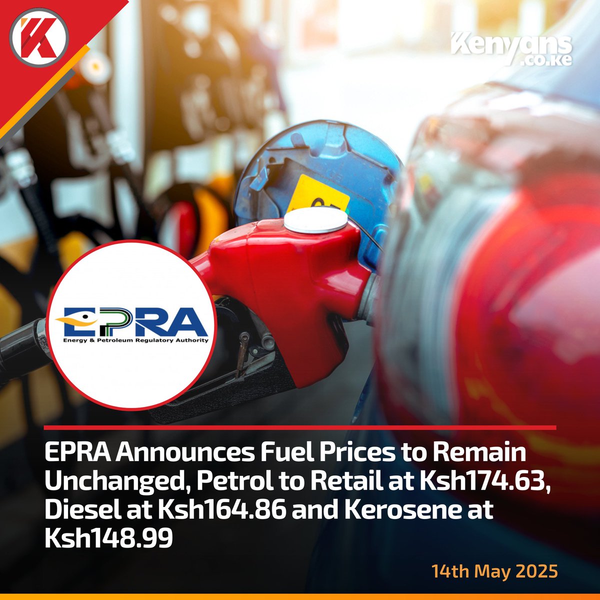 EPRA announces fuel prices to remain unchanged