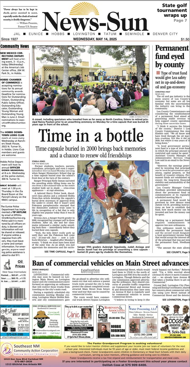 Today's edition: Sanger time capsule memories - mailchi.mp/3bc5bee5a758/t…
