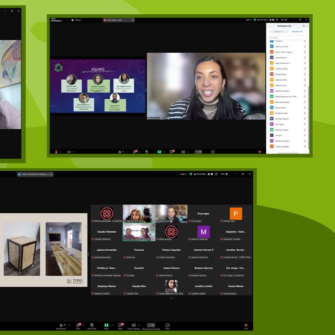 Ideas que inspiran, residuos que se transforman♻️

Así fue el webinar “Mujeres Sostenibles”, una jornada de innovación y propósito desde distintos rincones de Chile.

Gracias por ser parte del cambio.

#EconomiaCircular #Sostenibilidad #MujeresEmprendedoras #EcoEmprendimiento