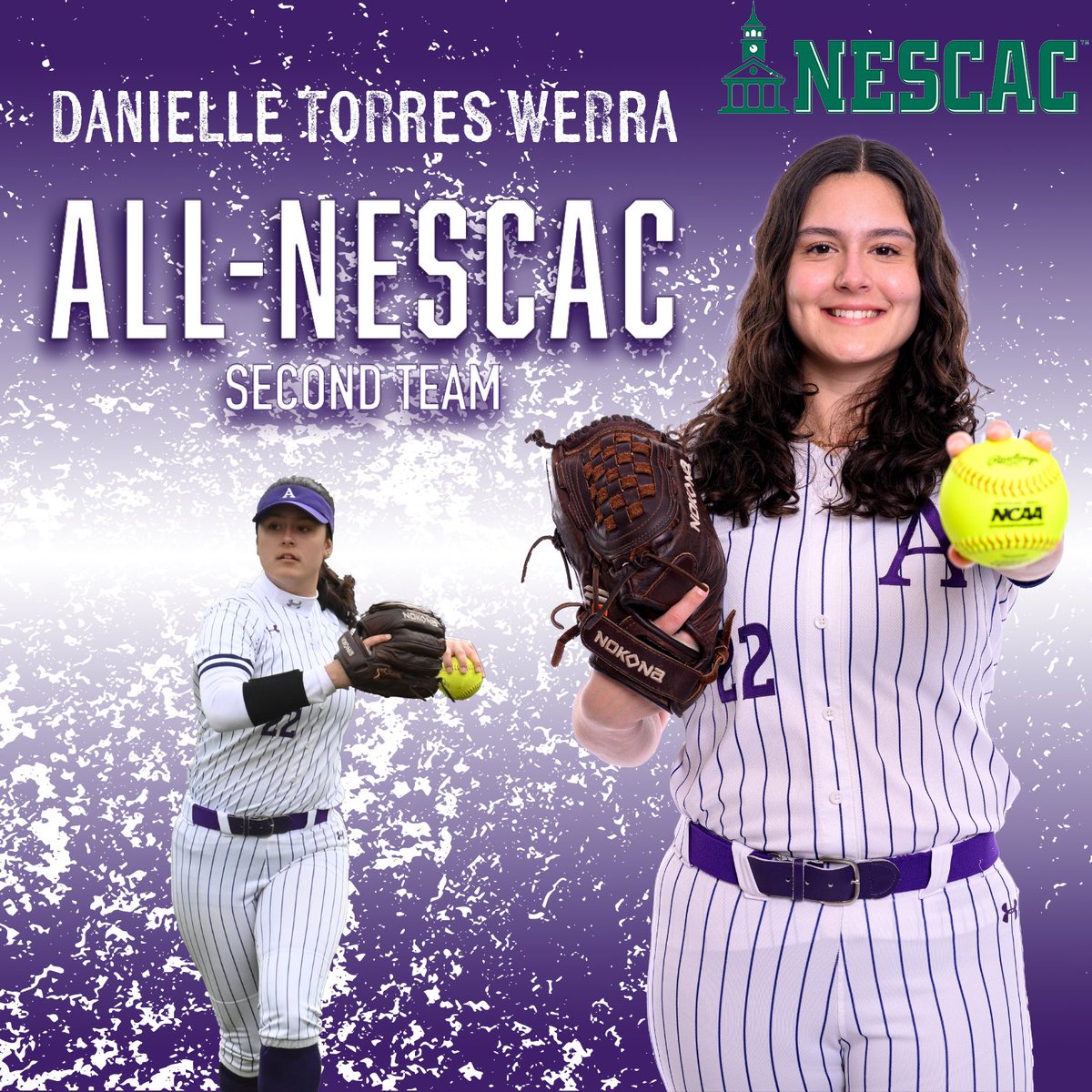 🥎ALL-NESCAC🥎

🥈Lulu Leppard, 3B
🥈Danielle Torres Werra, OF/P

We are so proud of these two and their accomplishments this season! Congratulations! #ELEVATE