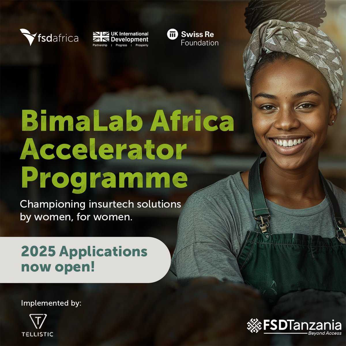 📢 Join Us in Shaping the Future of Insurance in Tanzania!

BimaLab Africa is calling for applications for its 2025 Accelerator Program! 🚀

FSDT is on a mission to transform the insurance landscape in Tanzania by empowering innovative Insurtech startups to bridge the protection
