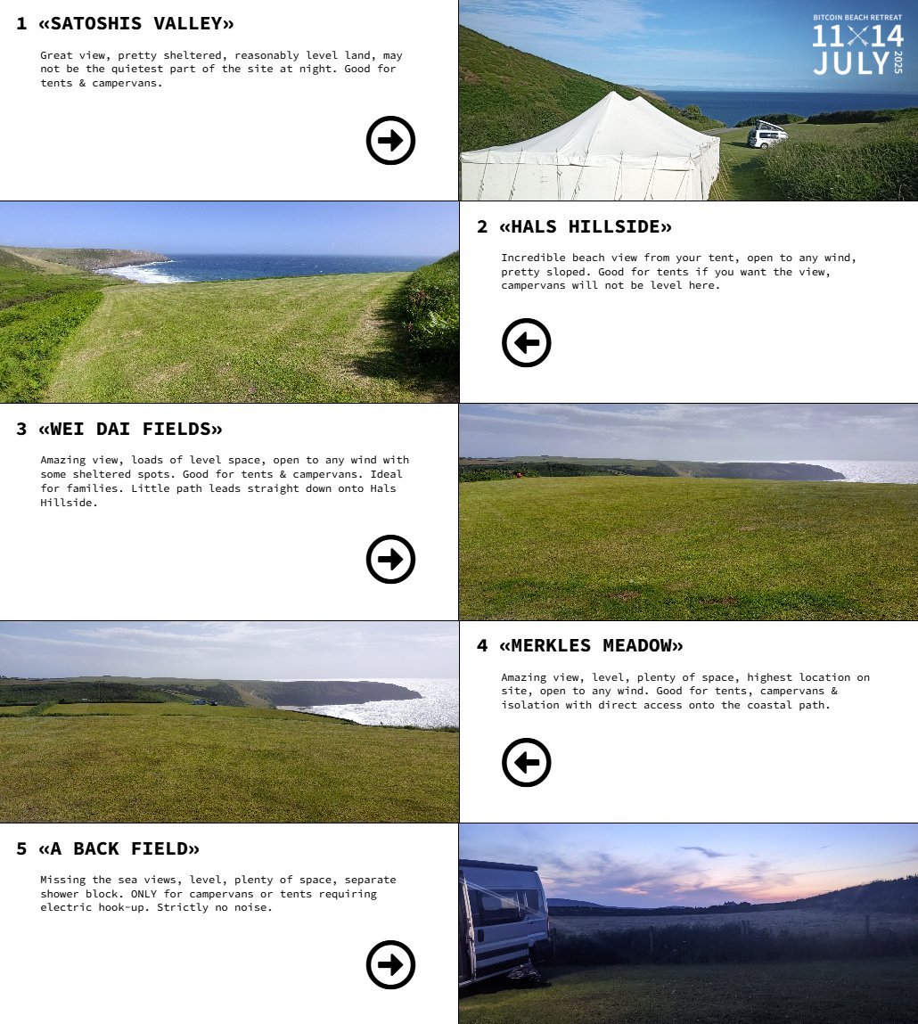 ⌛️ Only 4wks left to grab a Bitcoin Beach Retreat 🎟️ before price inflates: £164 ➡️ £184
 
All you need to do is book on &amp; choose where you're gonna pitch up 😍