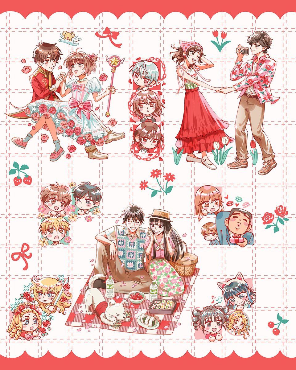 Aahh I'll start posting 3 parts of the shoujo deskmat each day! 🌺 1/3