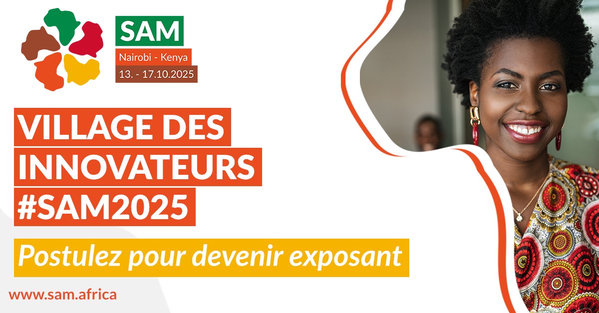 Appel à candidatures ! Vous innovez pour une finance plus inclusive en Afrique ? Rejoignez le Village des Innovateurs à la #SAM2025, du 13 au 17 oct à Nairobi !
Visibilité, pitchs, rencontres stratégiques &amp; prix à gagner. Candidatures jusqu’au 31 mai 👉🏾 tinyurl.com/bdzjpjeb