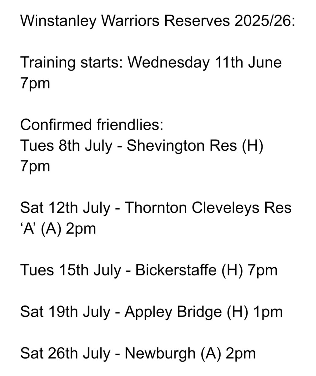 Another game has been added to our pre-season schedule 👍

Shaping up nicely ⚽

#UpTheWinny #winny