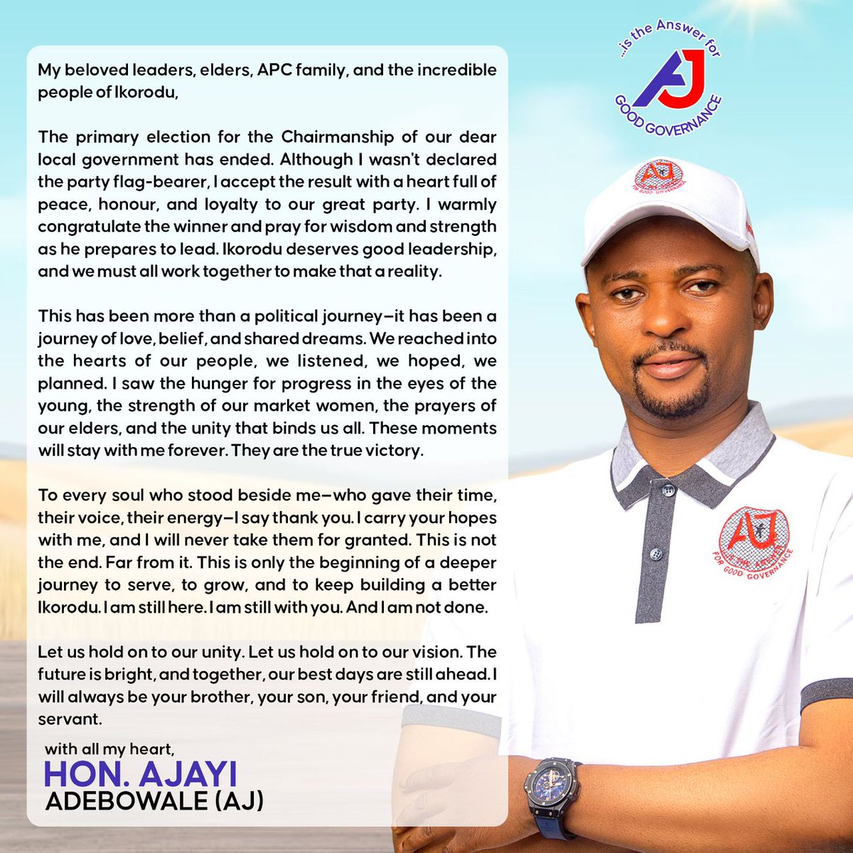 Hon Adebowale Adebola Ajayi (AJ) tweet media