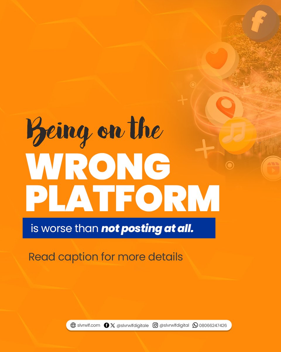 Being on the wrong platform is worse than not posting at all.

Restaurants → Facebook + Google

Fashion → Instagram

Coaches → LinkedIn

Choose your buyer’s platform, not your competitor’s.