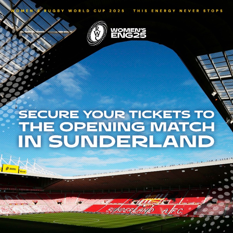 StadiumOfLight's tweet photo. 6️⃣0️⃣ days to go until the Women's Rugby World Cup begins.

Secure your seat at the SoL for 22 August 🏉⤵️