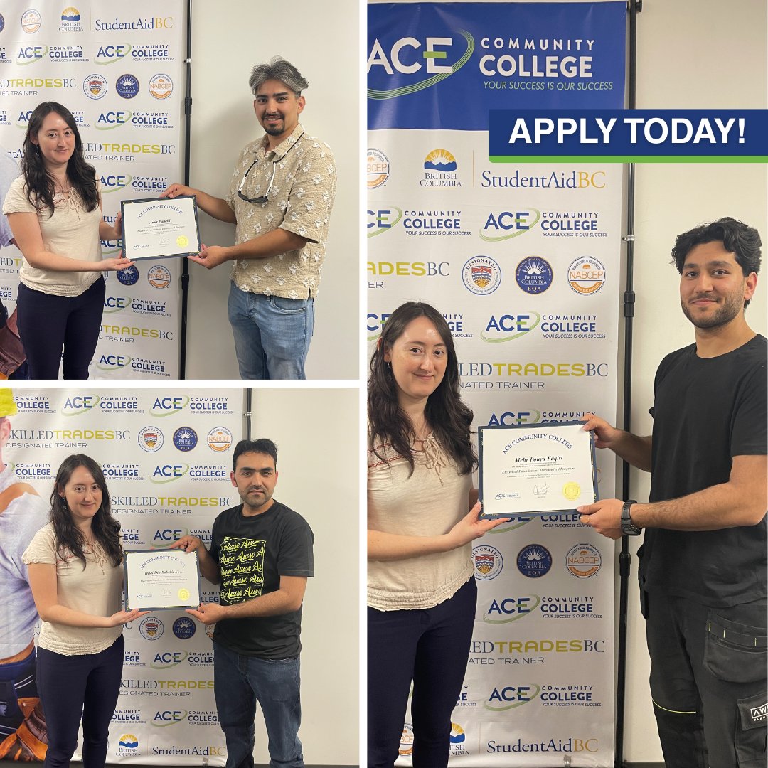 ⚡ Leveling up! Our Electrical Foundation students are moving on to the next stage of their training at ACE. 🔧

Apply now! acecollegecanada.com

 #ACECommunityCollege #LevelUp #ElectricalTraining #SkilledTrades #KeepGrowing