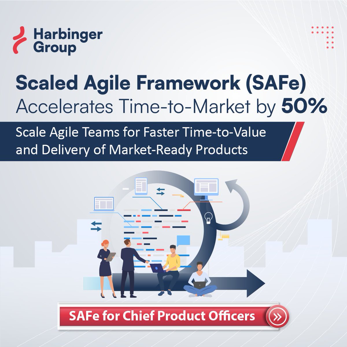 Harbinger_Grp's tweet image. #ScaledAgileFramework Are you a chief product officer looking to drive product success, fast-track product development and time-to-market, or build market-ready products at scale? Adopt Scaled Agile Framework (SAFe). Explore SAFe &amp;amp; its practical use cases: lnkd.in/dUJnkbYz