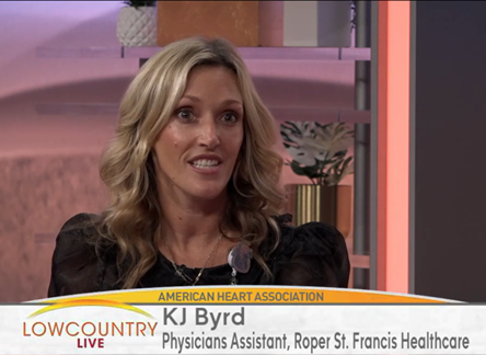 Thank you KJ Byrd of <a href="/RoperStFrancis/">Roper St. Francis Healthcare</a> for joining us on Lowcountry Live to talk about #GoRedforWomen and the importance of bystander CPR. 

📺Watch the full segment: spr.ly/6010Nbo8o 
❤️Learn more about Go Red for Women in Charleston: spr.ly/6013Nbo8S