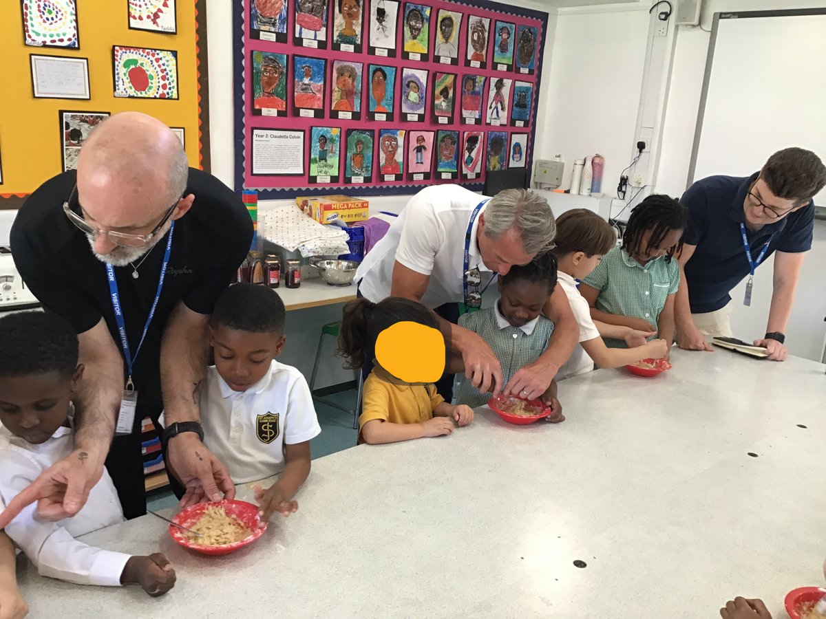 Our wonderful governors were on a teaching &amp; learning visit in the afternoon &amp; visited a Year 1 DT lesson. The children were making Jamaican banana fritters! The governors got to witness first-hand the excitement &amp; enthusiasm from the children.They were very impressed!