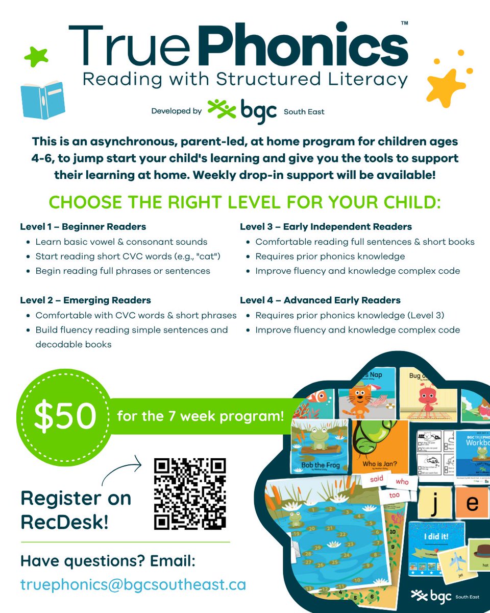 Jumpstart your child’s reading journey this summer with TruePhonics! 📚

Choose from 4 structured levels tailored to your child’s current reading abilities, and help them build confidence every step of the way.

Register now on RecDesk: bgcka.recdesk.com/Community/Prog…