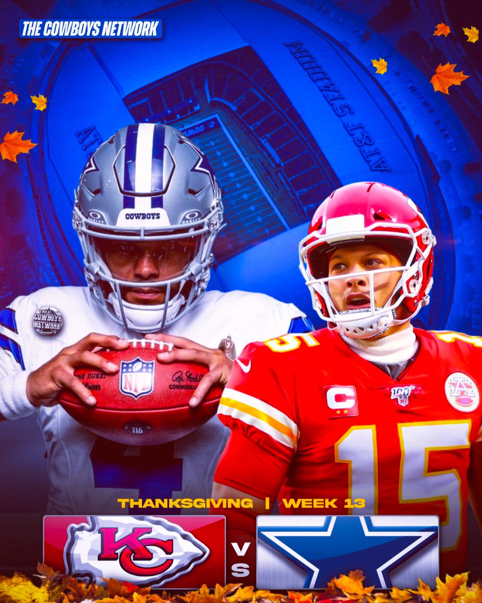 Dallas Cowboys to host Patrick Mahomes and the Kansas City Chiefs at AT&amp;T Stadium for Thanksgiving | Week 13 #DallasCowboys