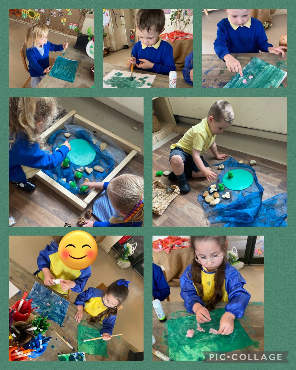 🐸We have been learning all about frogs in Nursery. The children have shared that they have tadpoles in their garden ponds and have seen them on a visit to the local pond too. We have been creating beautiful ponds in the block area and creative area too. 🐸 <a href="/Blackwood_PS/">Blackwood Primary</a>