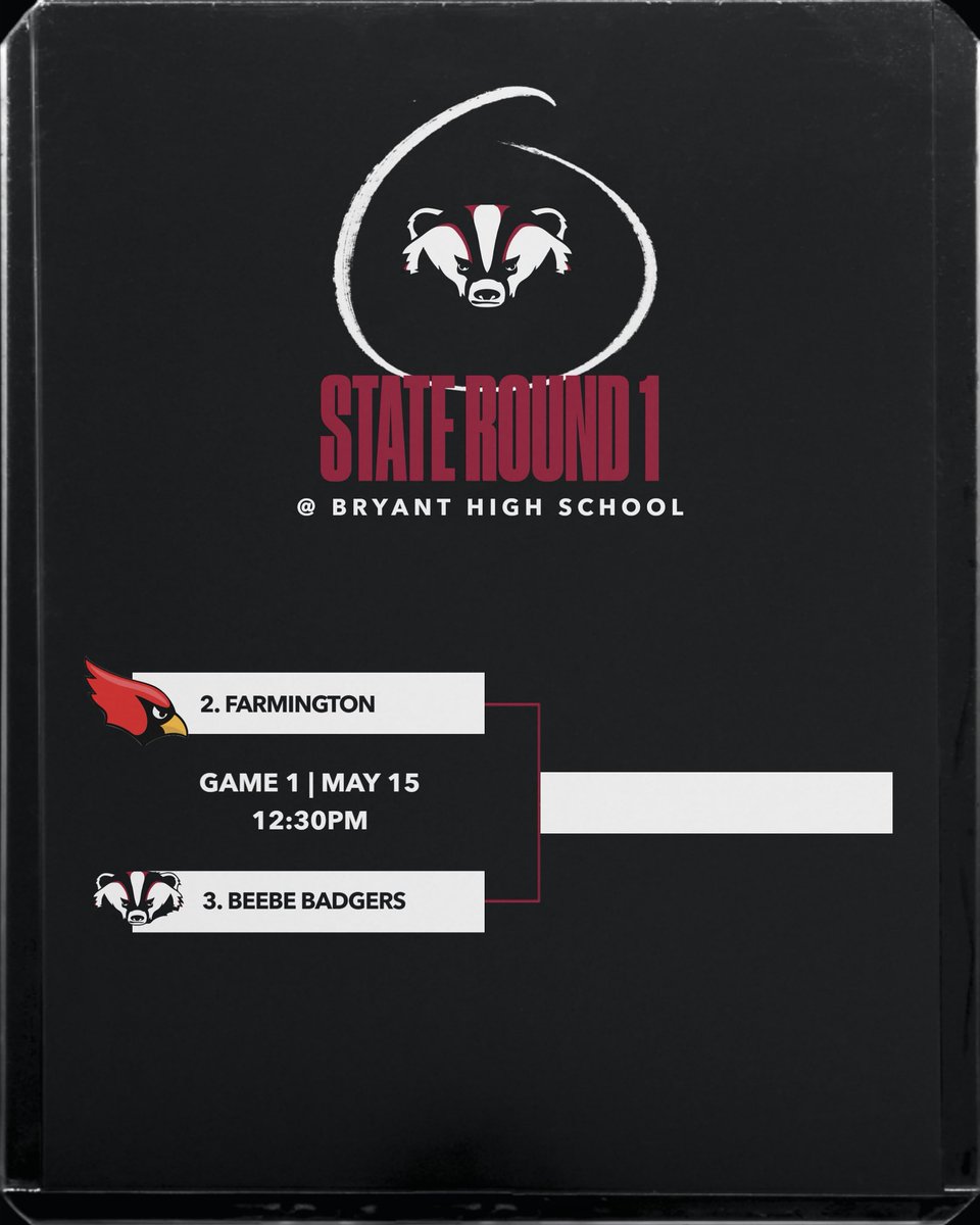 Badger Fans! Your softball team plays in the state tournament tomorrow! We need everyone there!
📍 Bryant High School
🎟️ gofan.co/event/3589918?…
⏰ 12:30pm
🆚 Farmington