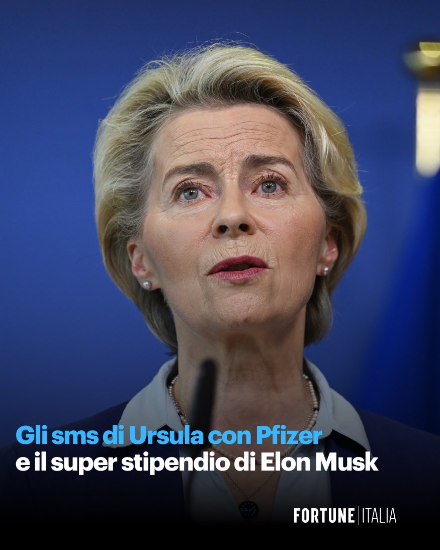 Trasparenza al centro: l’Ue deve rivelare i messaggi tra von der Leyen e Pfizer, mentre Tesla rivede il maxi-compenso di Musk da 56 miliardi, già bocciato due volte dal tribunale del Delaware.

Scopri l’editoriale del direttore <a href="/AnnalisaChirico/">Annalisa Chirico</a> 👇

fortuneita.com/2025/05/14/gli…